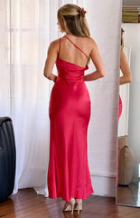 tina red formal maxi dress