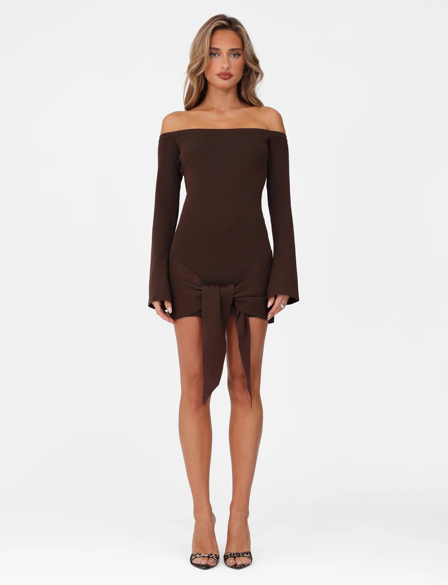 CYPRESS MINI DRESS - BROWN : CHOCOLATE